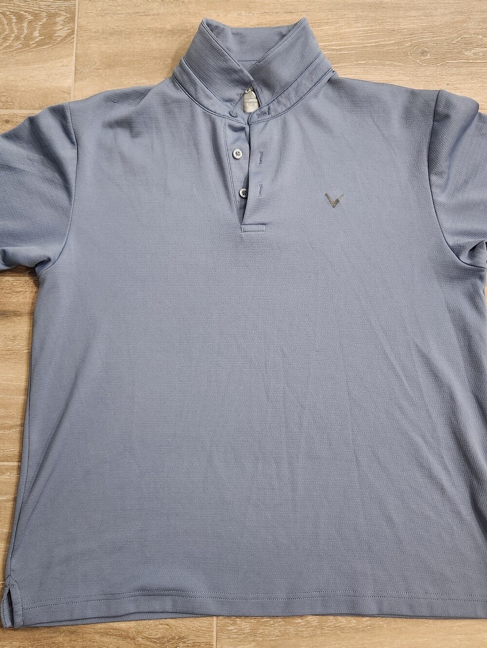 Callaway Light Blue Stand-Collar Polo